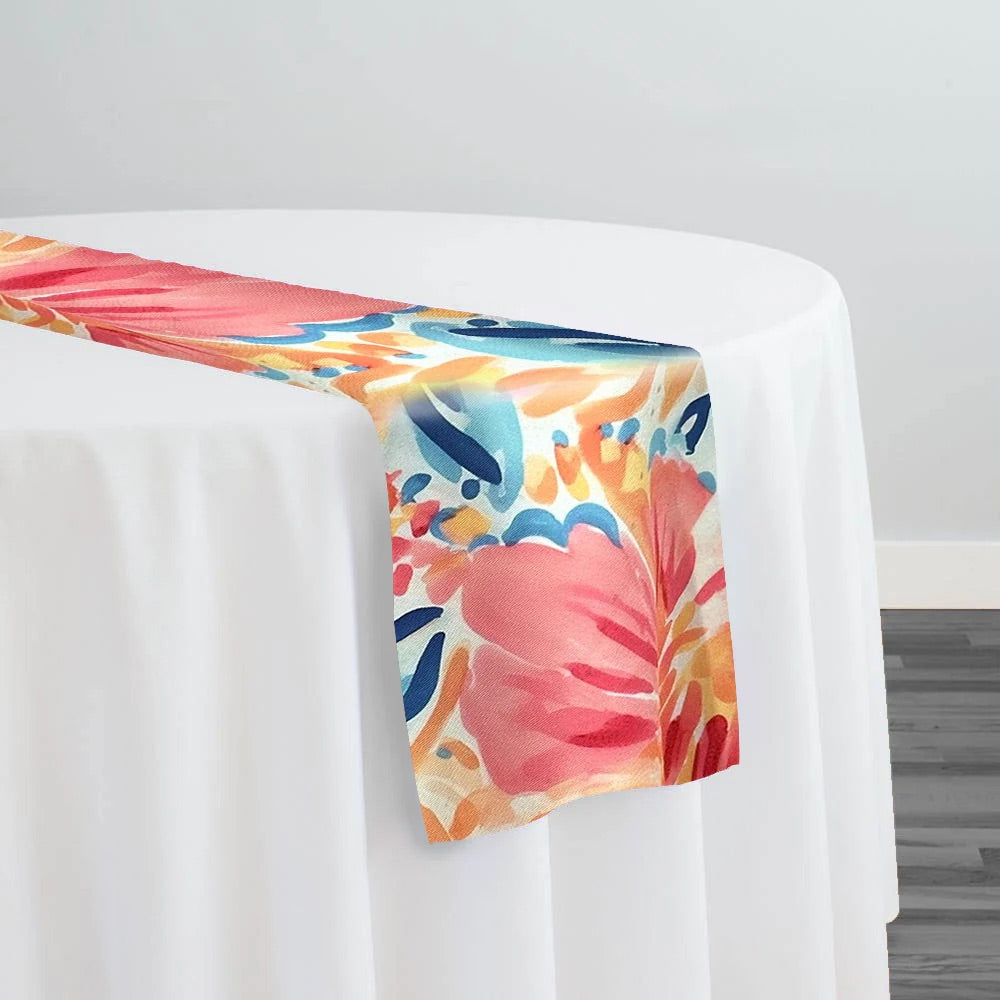 Floral and Tropical Print Table Runner