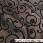 BLACK ON BROWN