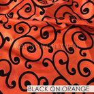 BLACK ON ORANGE