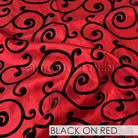 BLACK ON RED
