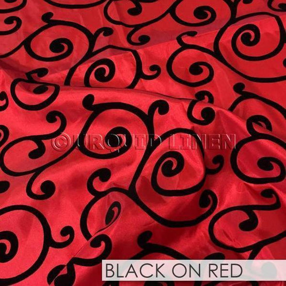 BLACK ON RED