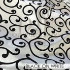 BLACK ON WHITE