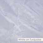 WHITE ON TURQUOISE