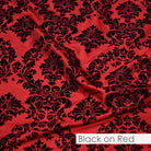 BLACK ON RED