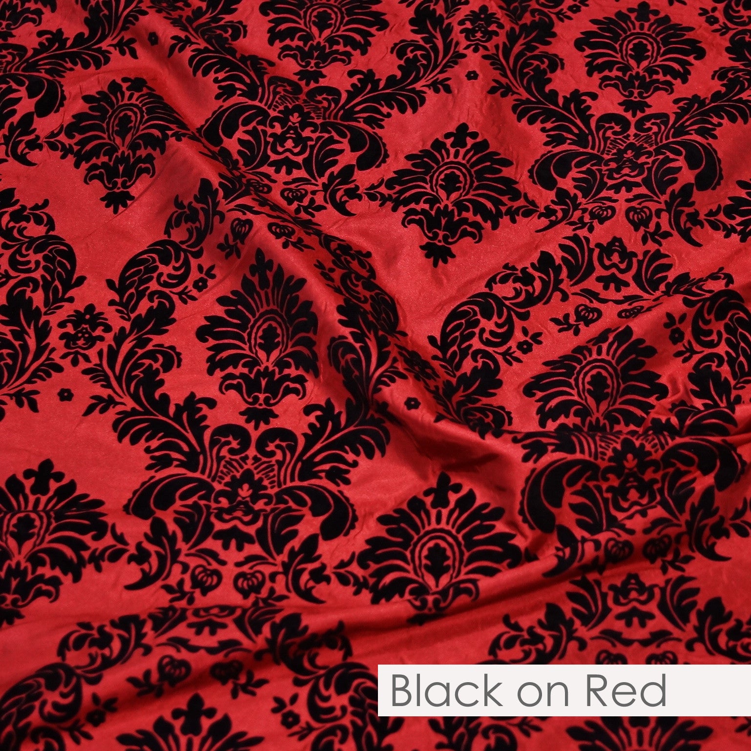 BLACK ON RED