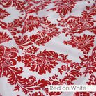 RED ON WHITE