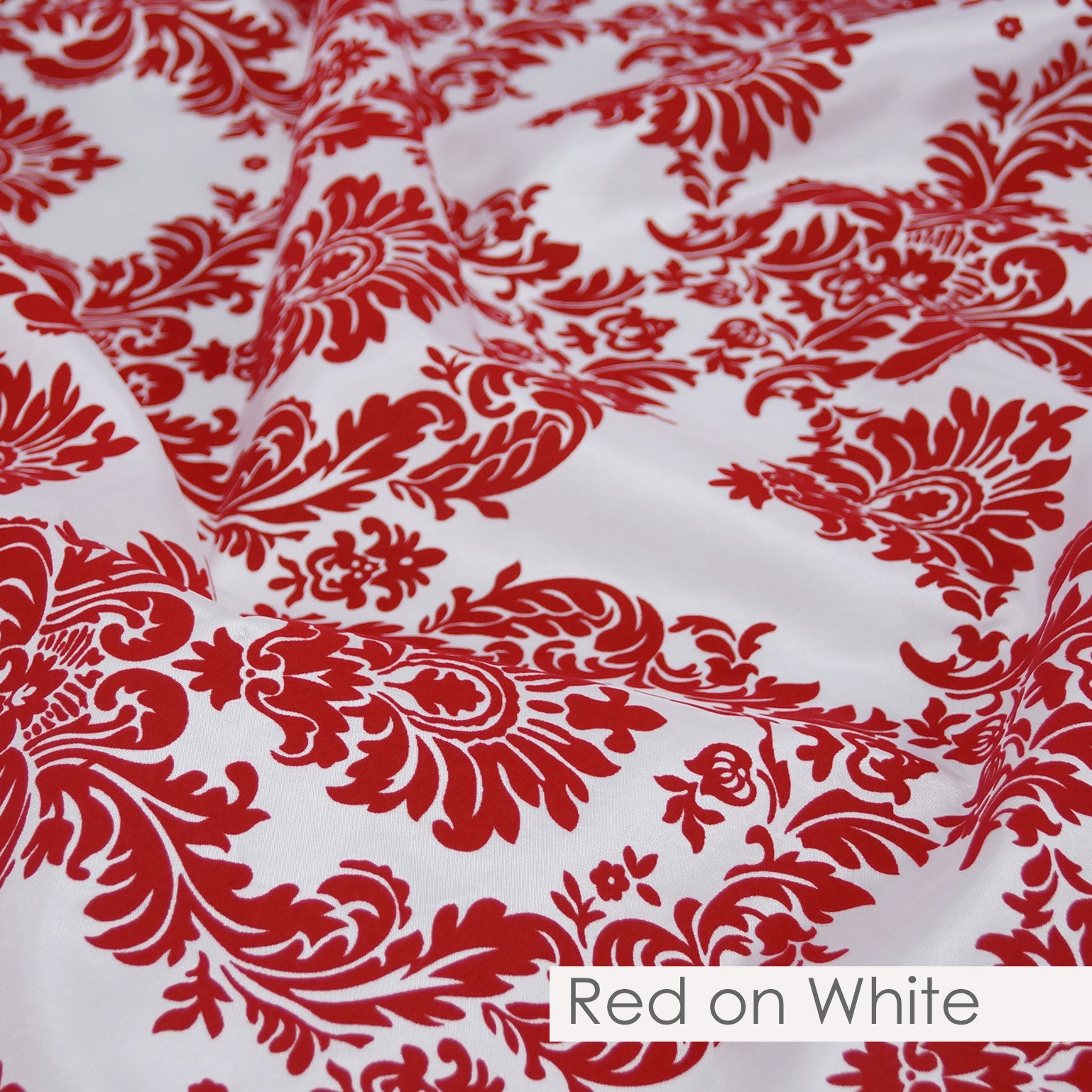 RED ON WHITE