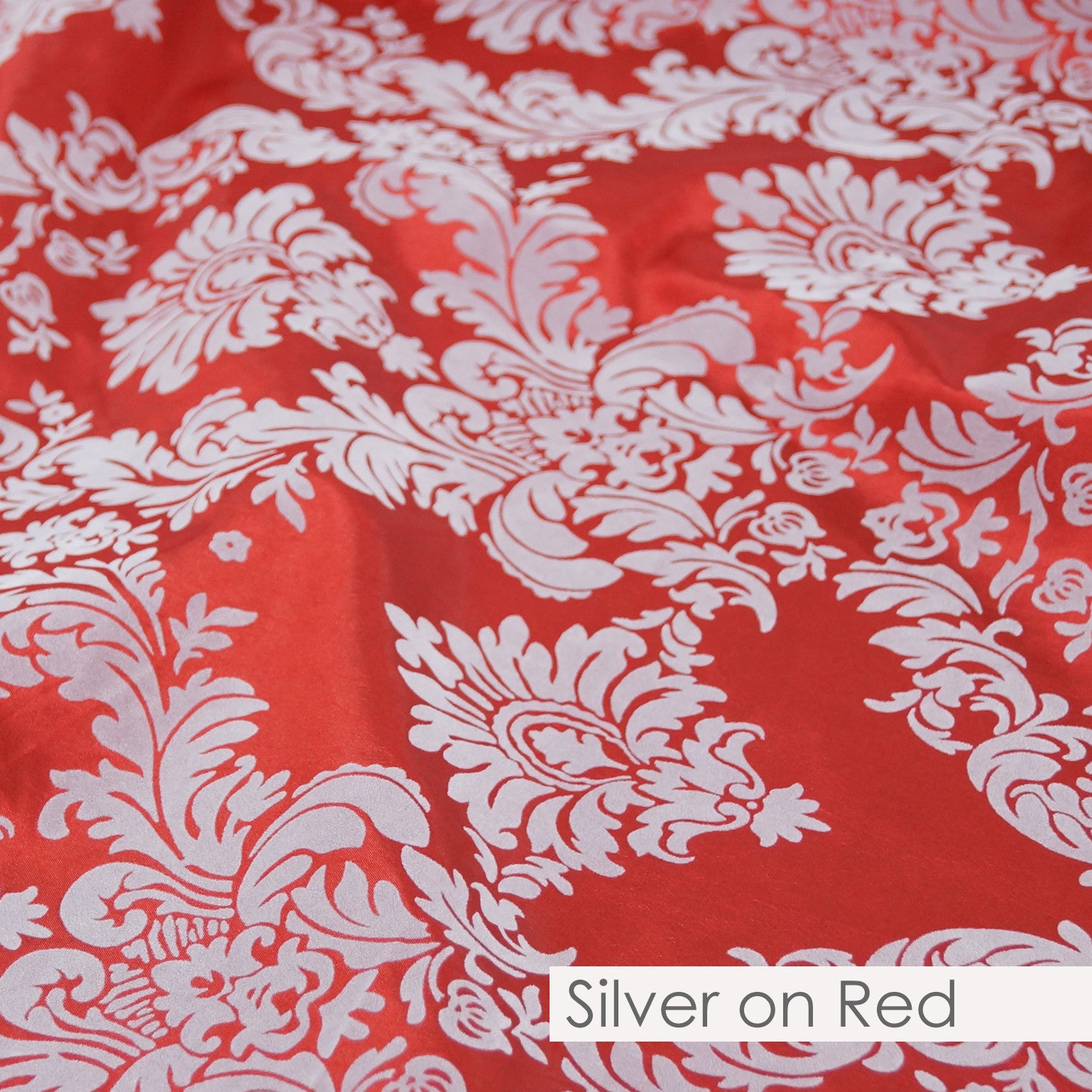 SILVER ON RED