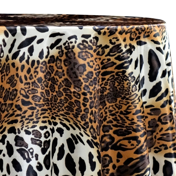 Animal Print Table Linen in Leopard 01 Tablecloths And Overlays Urquid Linen