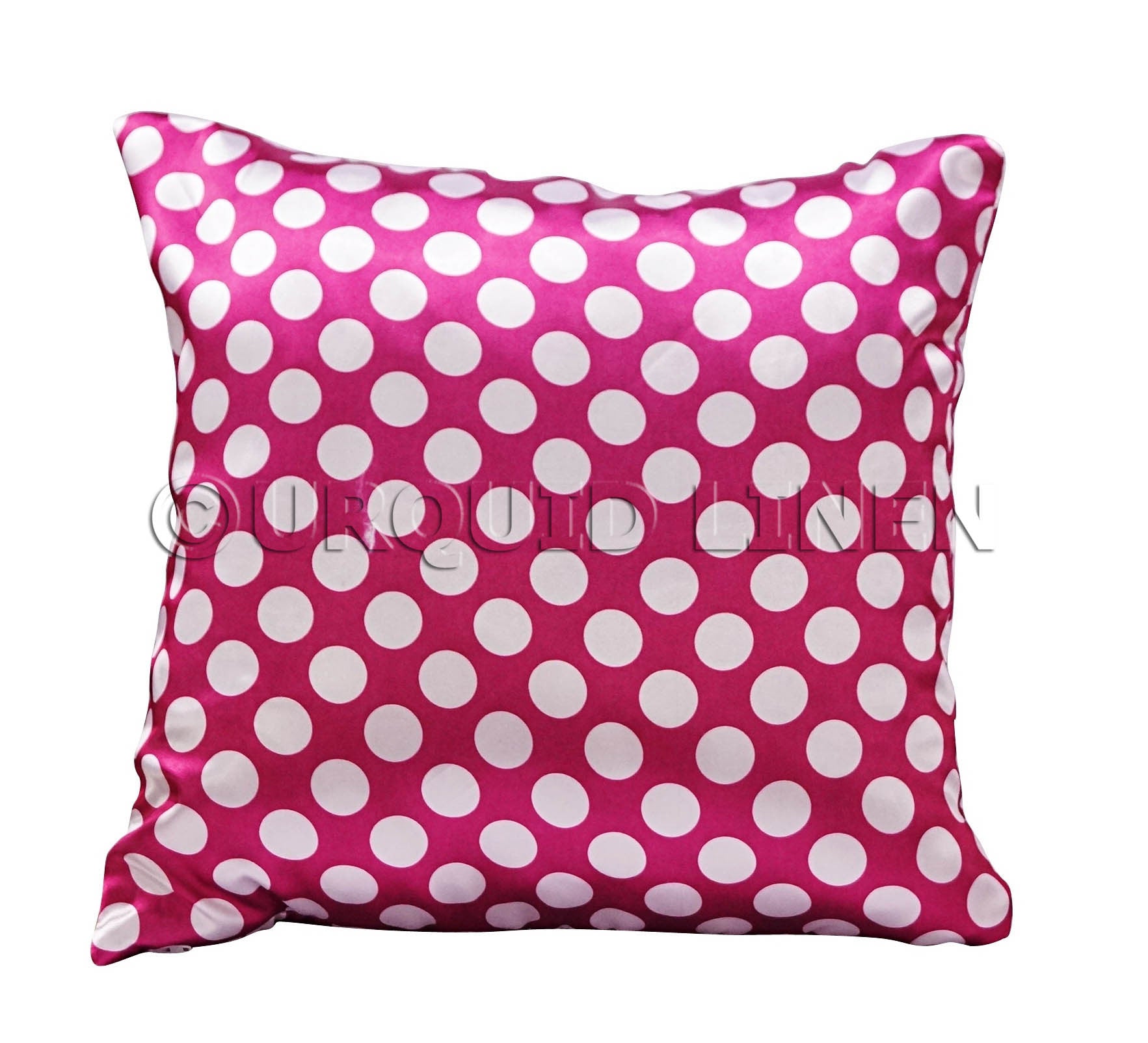 Polka Dot Charmeuse Satin Throw Pillow