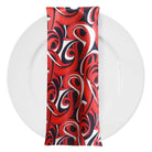 Abstract (Pucci) Table Napkin in Reds 04 Table Napkins Urquid Linen