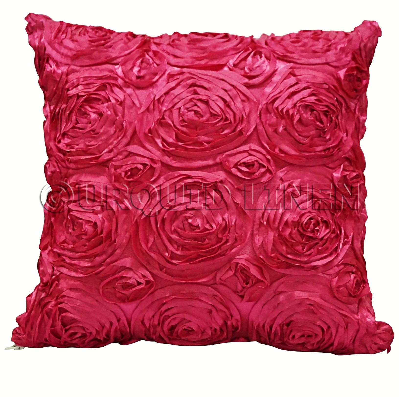 Rose Satin (3D) Throw Pillow