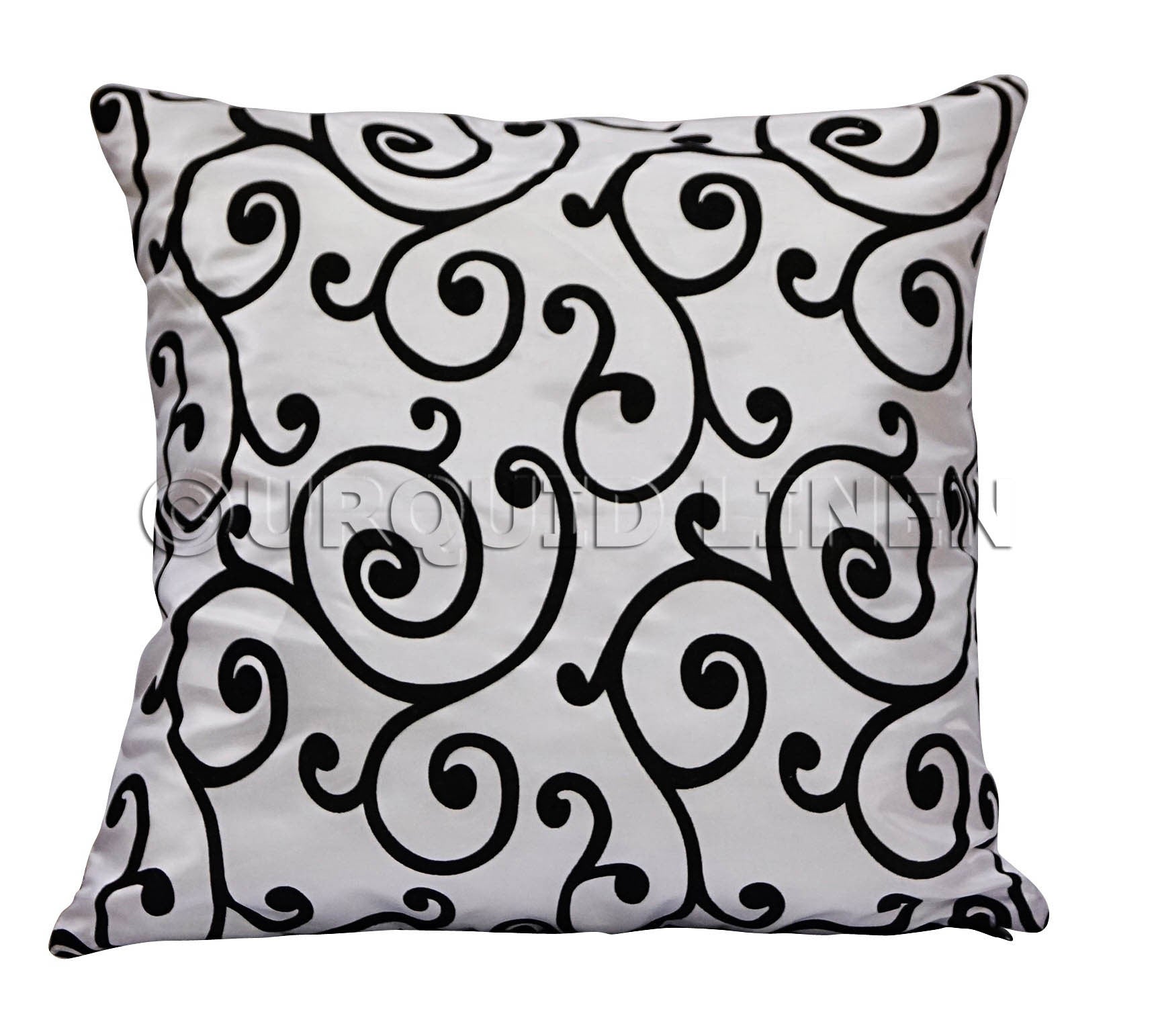 Swirl Flocking Taffeta Throw Pillow